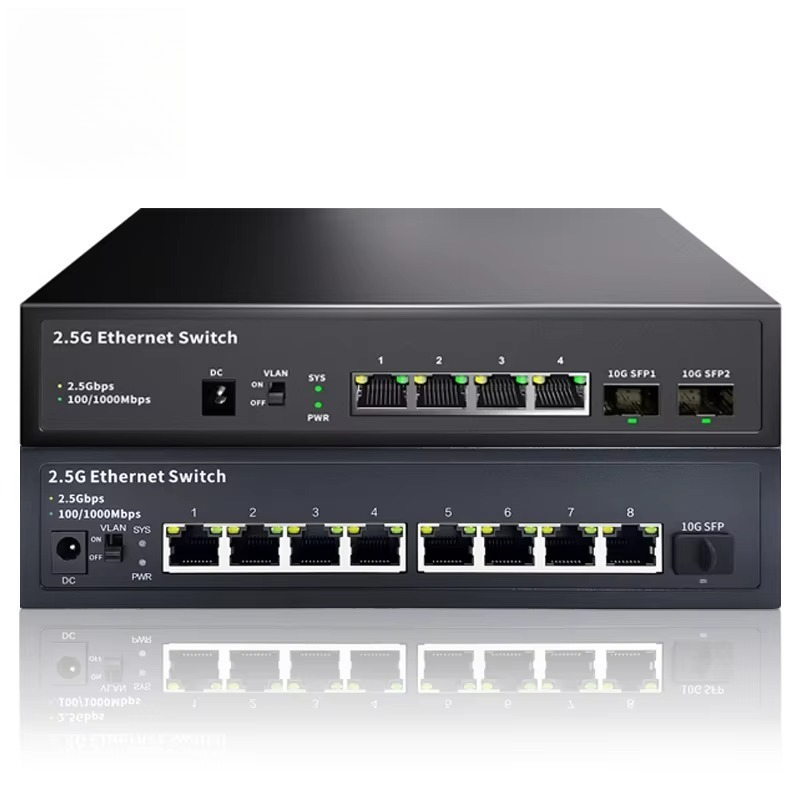 8 Port 2.5G Switch Unmanaged - Switch Ethernet 2.5Gbps Tanpa Manajemen, Uplink