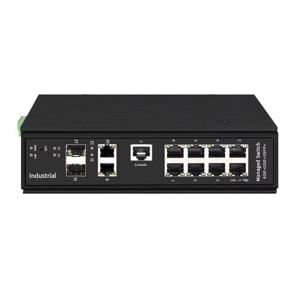 Industrial Switch Din Rail Gigabit - Switch Terkelola L3 Gigabit 8-Port DIN-Rail
