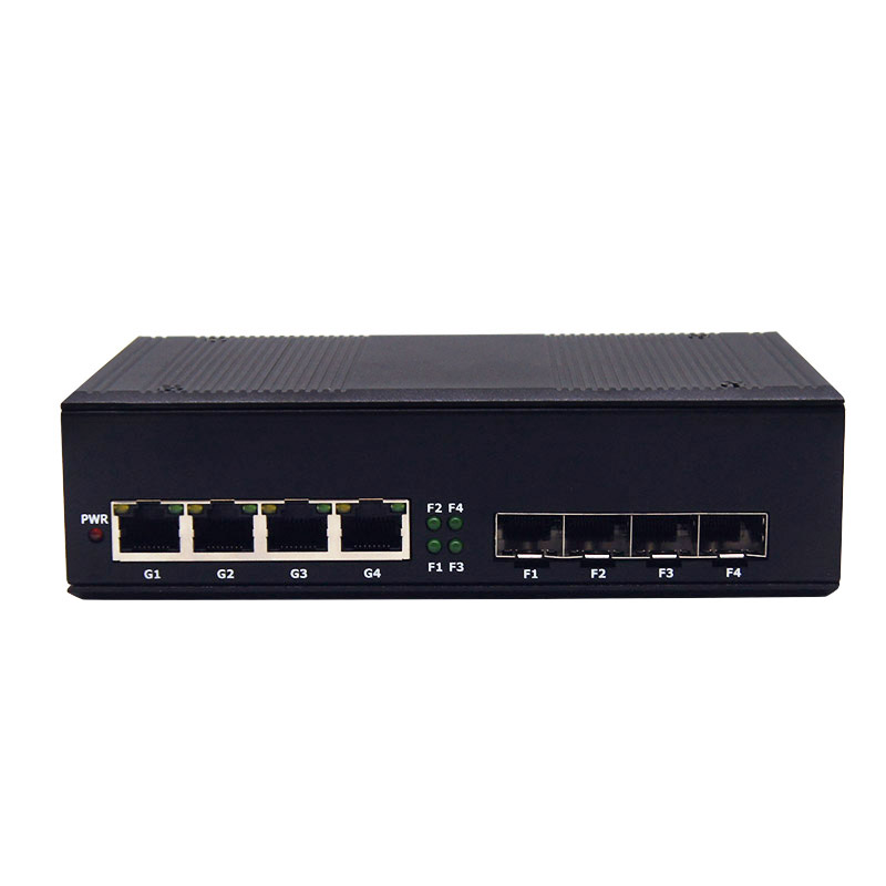 Industrial Switch Din Rail Gigabit - Switch Ethernet Serat Optik Gigabit Penuh