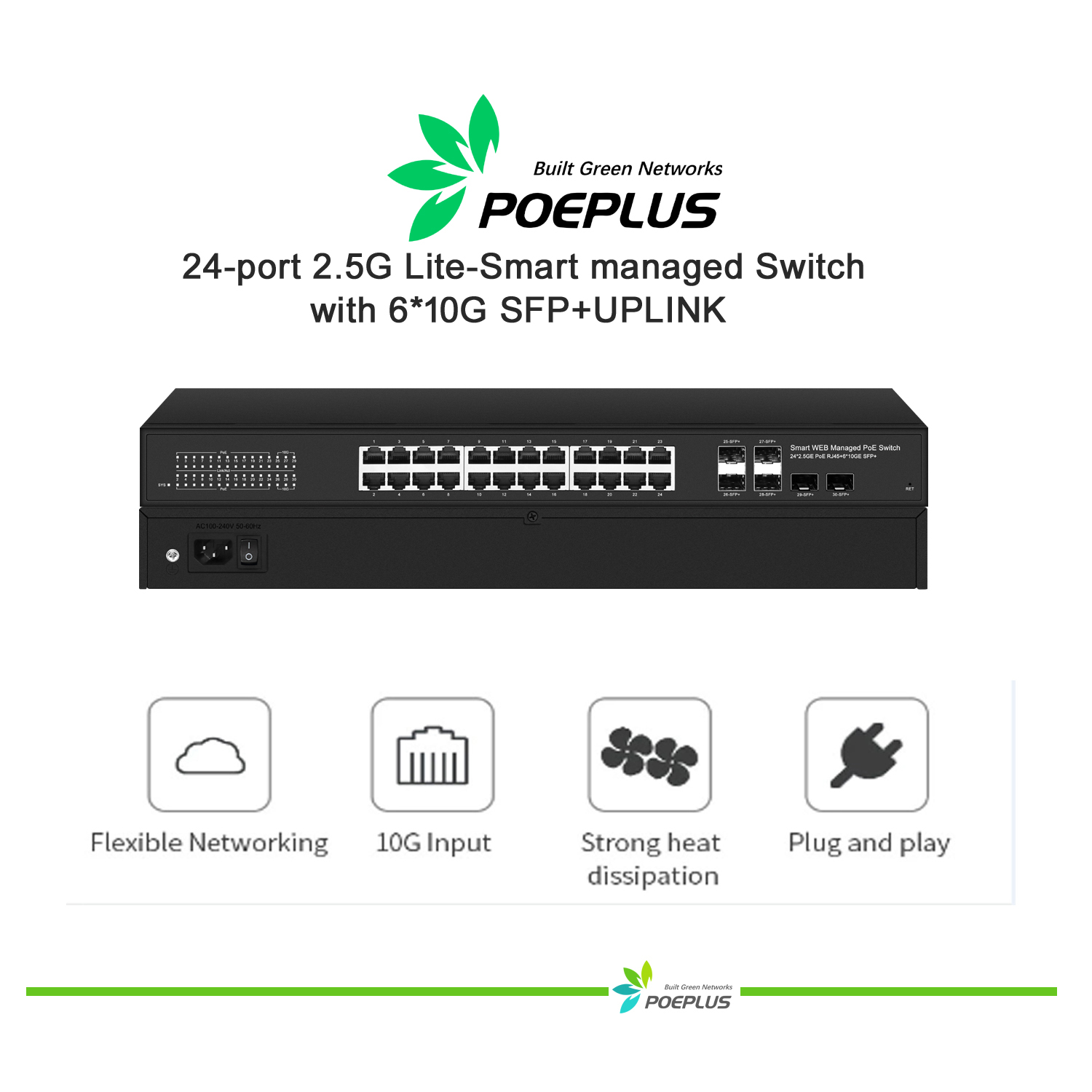 Switch 24 Port 10G Uplink - Lite-smart 24-port 2.5G POE atau tidak