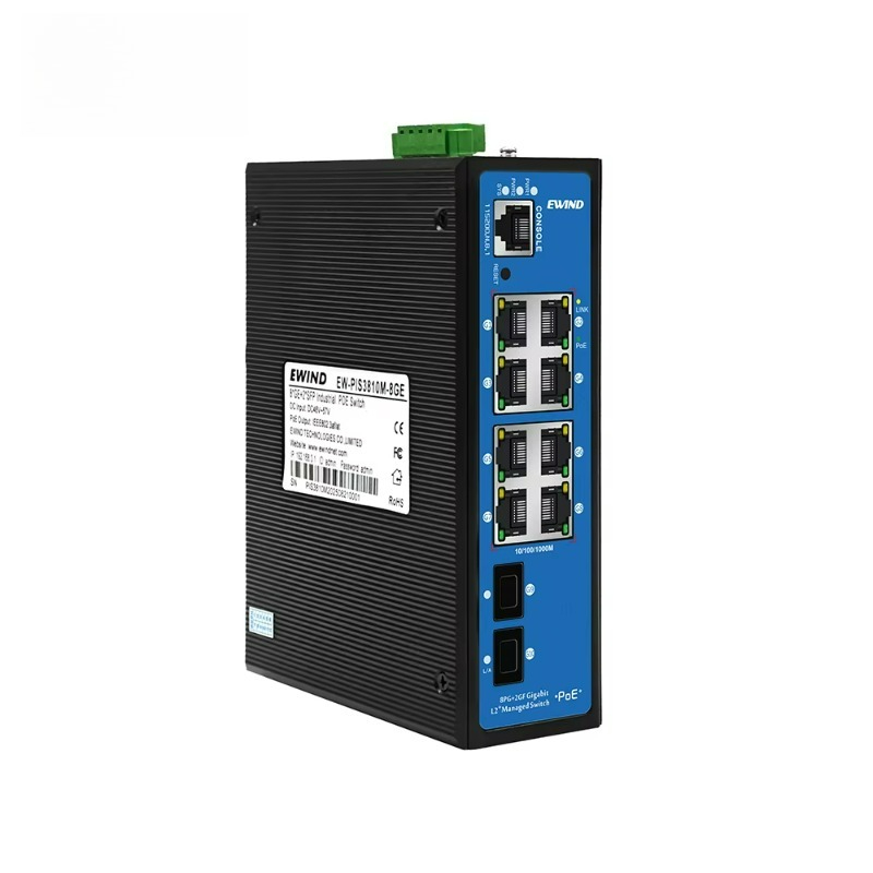 Industrial Switch Din Rail Gigabit - Switch PoE Industri dengan 8 Port