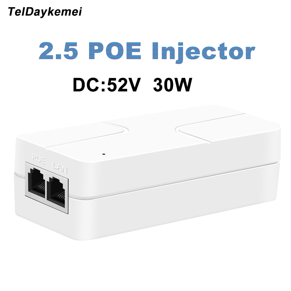 Poe Injector Gigabit 30W - Injektor POE 30W 2.5G 52V Gigabit