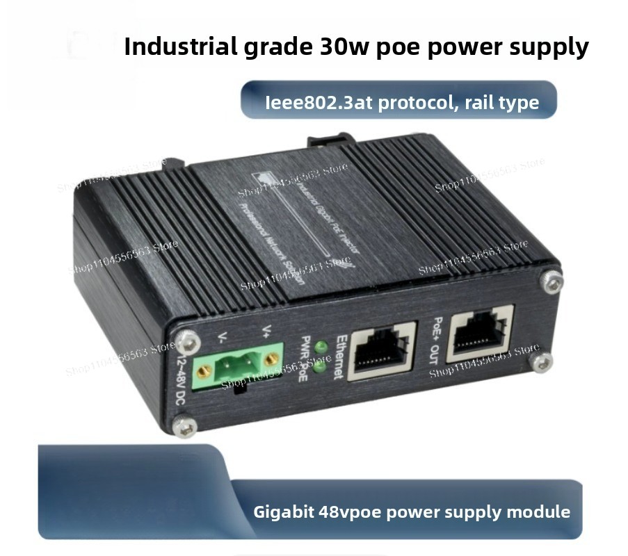 Poe Injector Gigabit 30W - Injektor PoE Gigabit 30W, Pemasangan Rel