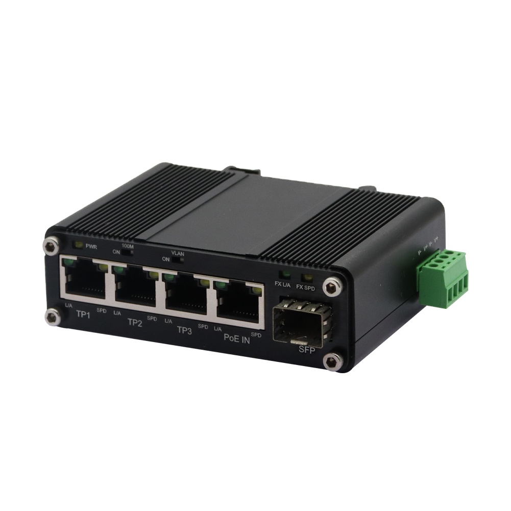 Industrial Switch Din Rail Gigabit - Switch PD Mini Industrial 3-Port dengan