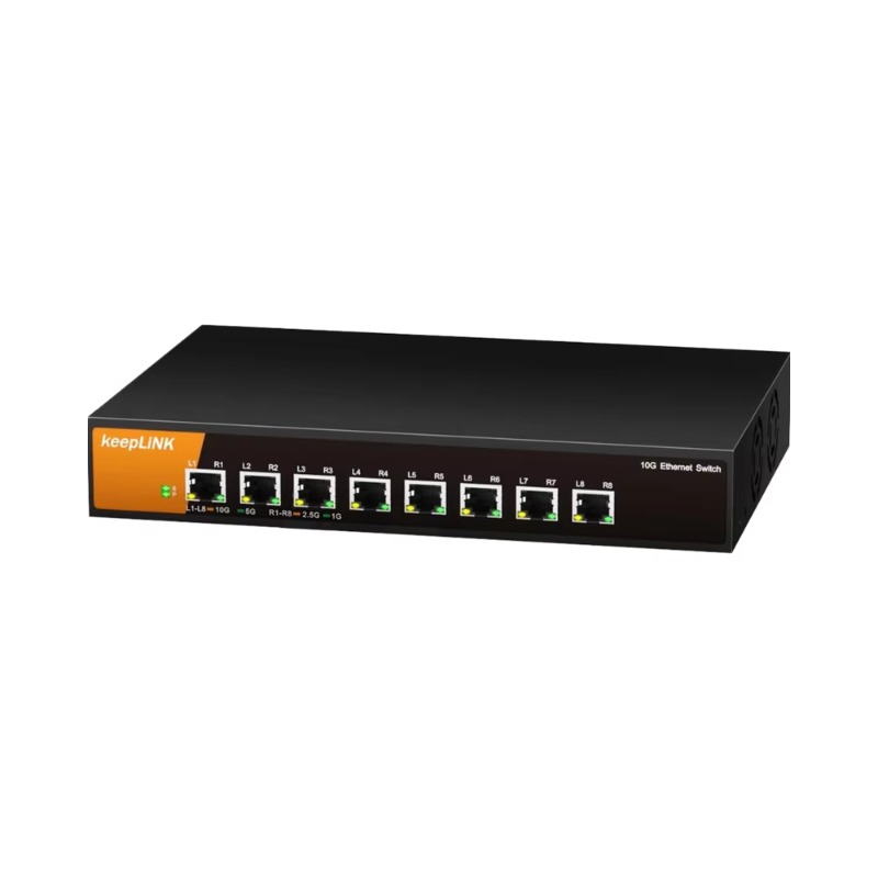 8 Port 2.5G Switch Unmanaged - Sakelar Ethernet 8-Port 10G yang Tidak