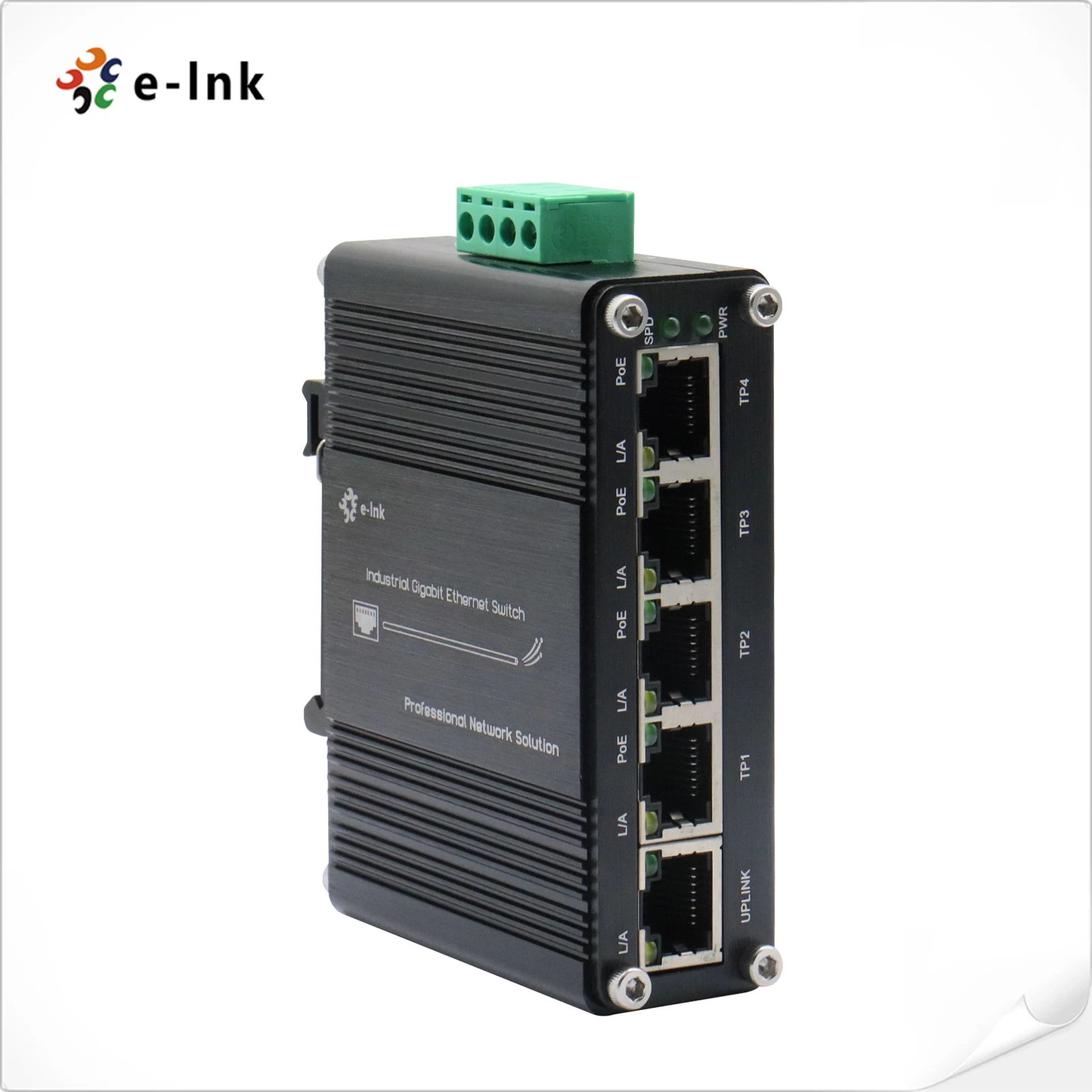 Industrial Switch Din Rail Gigabit - Switch PoE Gigabit Ethernet Industri 5-Port