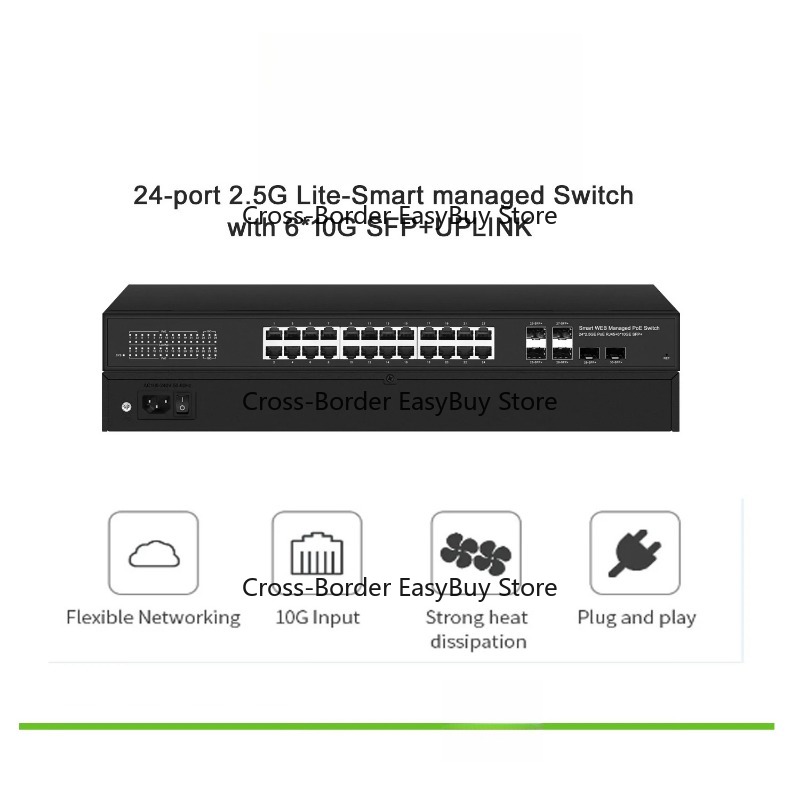 Switch 24 Port 10G Uplink - L-ite-sm-art 24-port 2.5G POE atau switch