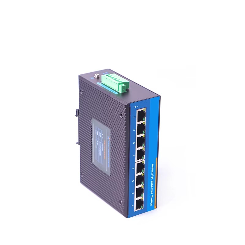 Industrial Switch Din Rail Gigabit - 8 Port Listrik dengan Switch Ethernet