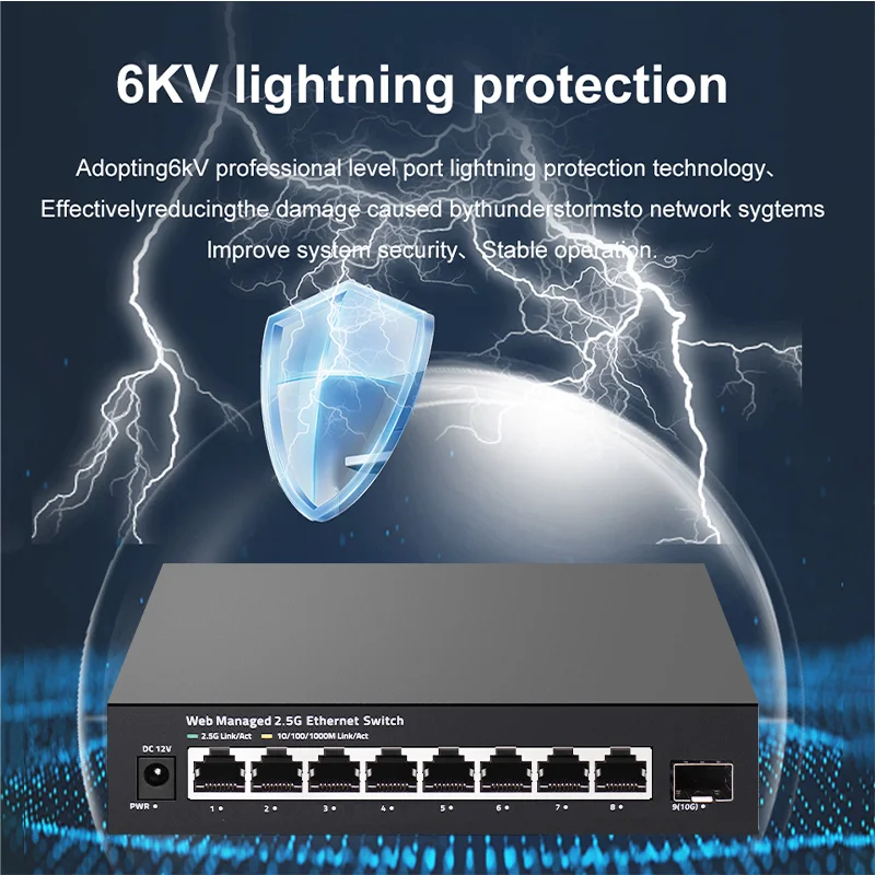 ONTi 2.5GbE, Switch Terkelola  - 10G Sfp+ Switch 8 Port ulasan dan harga