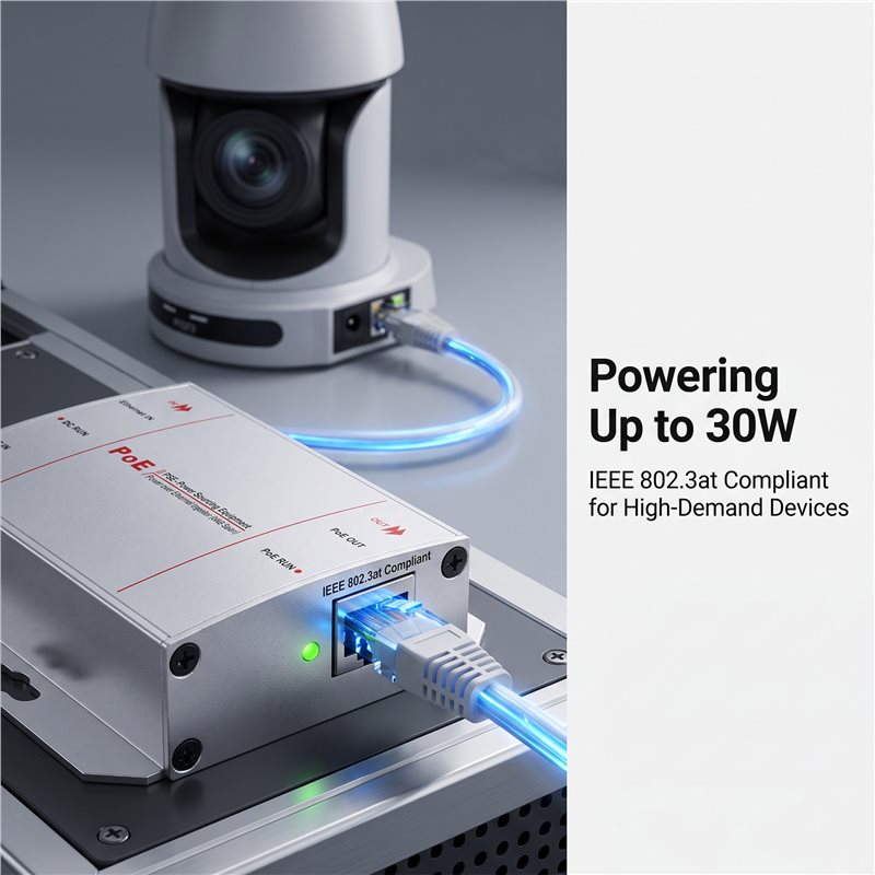 Injektor Poe+ Gigabit Industri - Poe Injector Gigabit 30W ulasan dan harga
