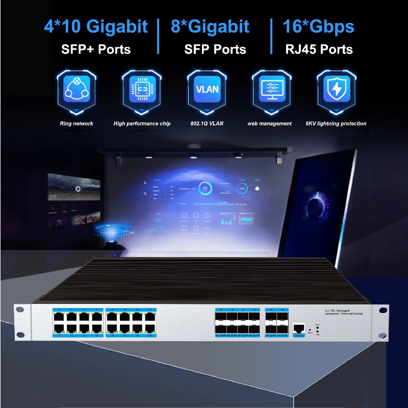 Switch Ethernet Industri Terke - 10G Sfp+ Switch 8 Port ulasan dan harga