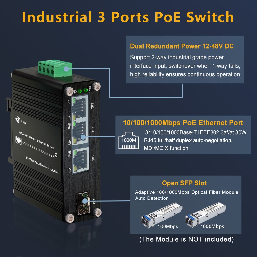 Mini Industrial 4 Port 10/100/ - Industrial Switch Din Rail Gigabit ulasan dan harga