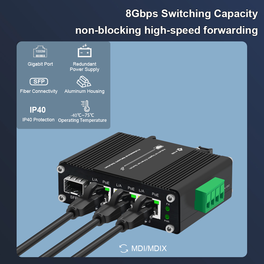 Mini Industrial 4 Port 10/100/ - Industrial Switch Din Rail Gigabit ulasan dan harga