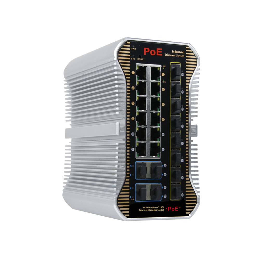 Switch PoE Industri 6KV yang D - Switch 24 Port 10G Uplink ulasan dan harga
