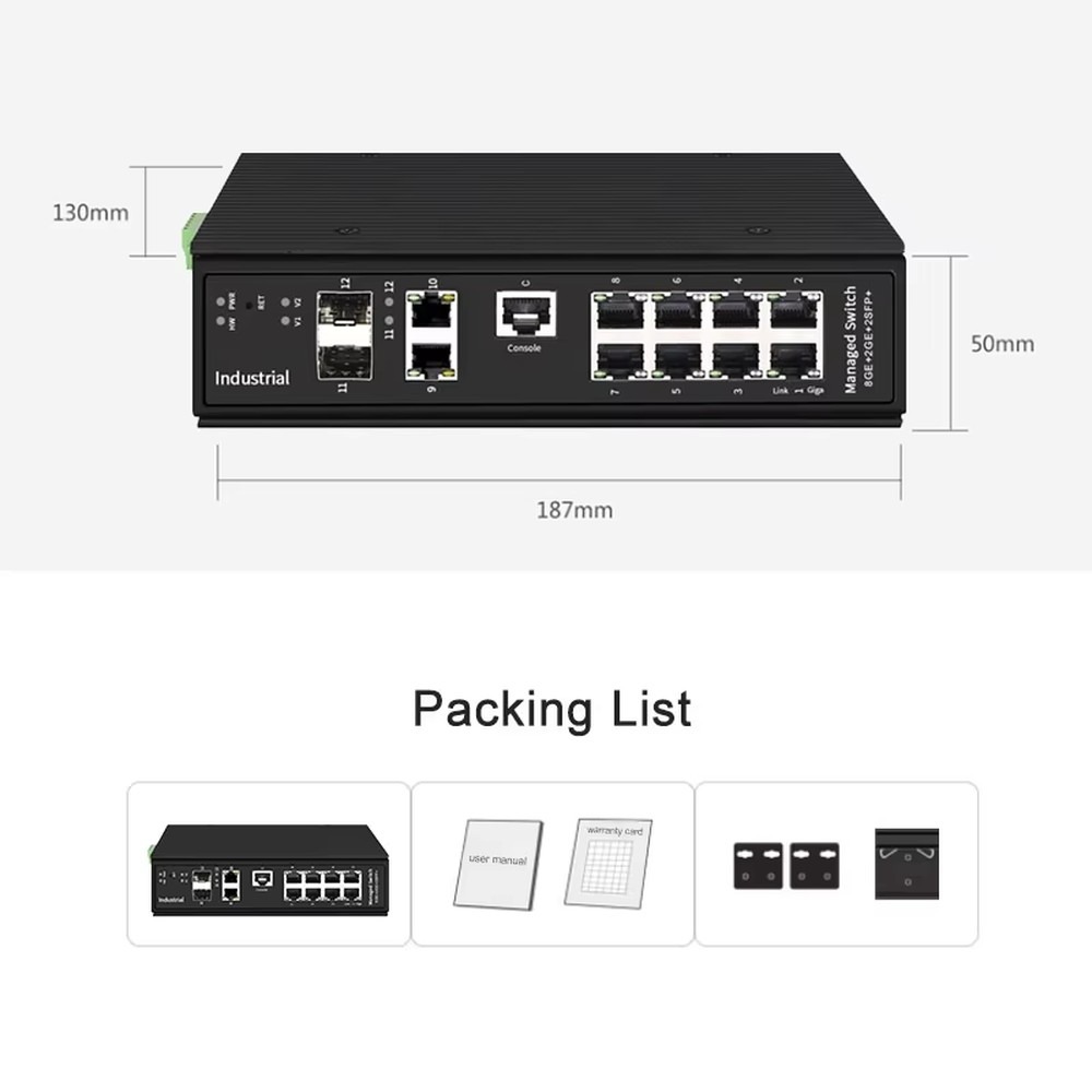 Switch Terkelola L3 Gigabit 8- - Industrial Switch Din Rail Gigabit ulasan dan harga