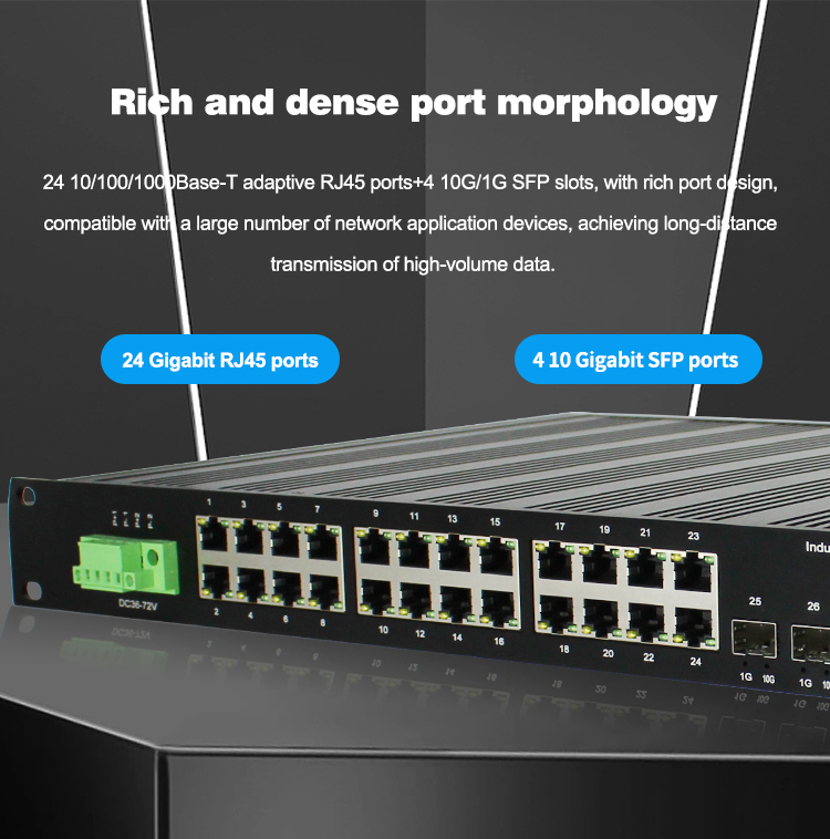 Switch Ethernet Industri Terke - Switch 24 Port 10G Uplink ulasan dan harga