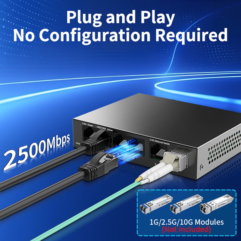 Switch 2.5G 5 Port 2500Mbps de - Switch 5 Port 2.5G Unmanaged ulasan dan harga
