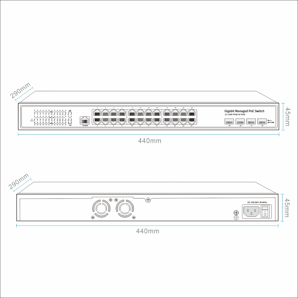 24 Port Gigabit Ethernet RJ45  - Network Switch Rack Mount 1U ulasan dan harga