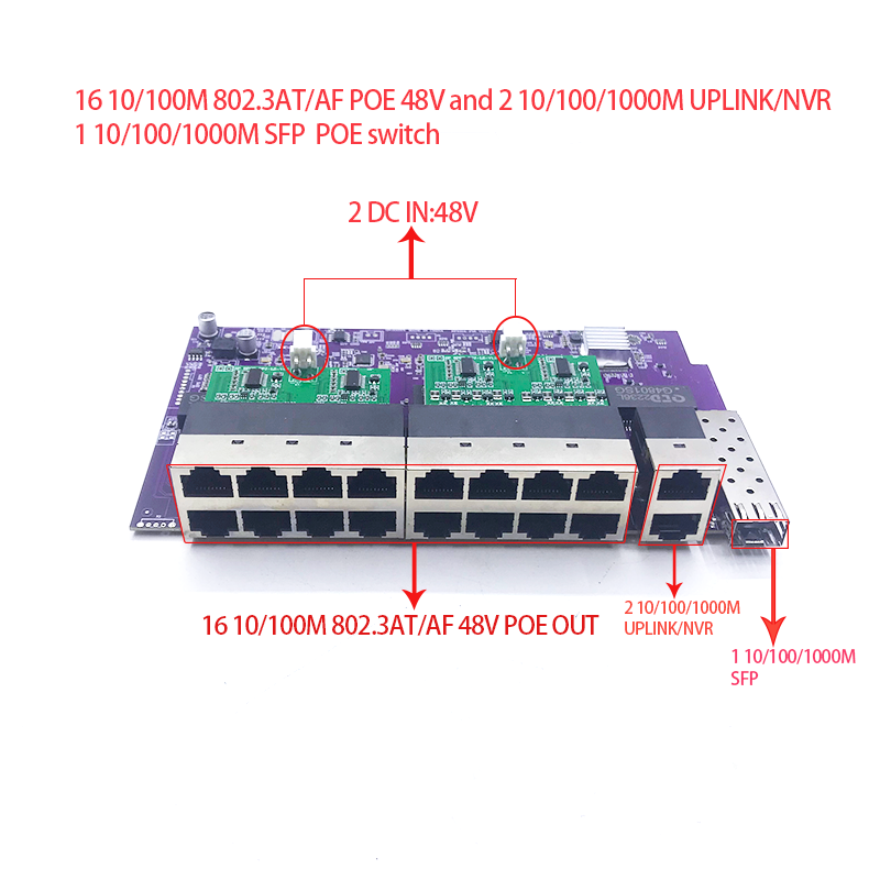 16port 100M 802, 3AT/AF POE 48 - Poe Switch 16 Port 802.3At ulasan dan harga