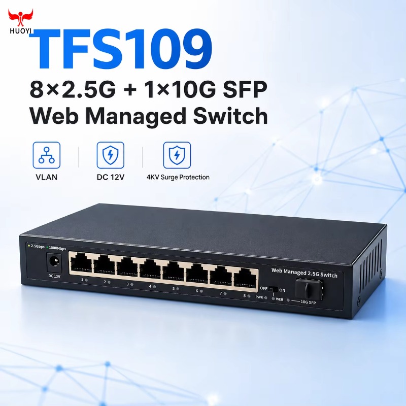 Sakelar Jaringan 8 Port 2,5Gb  - 10G Sfp+ Switch 8 Port ulasan dan harga