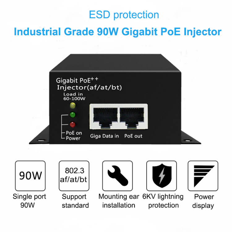 Hi-Power 30W/60W/90W Gigabit P - Poe Injector Gigabit 30W ulasan dan harga