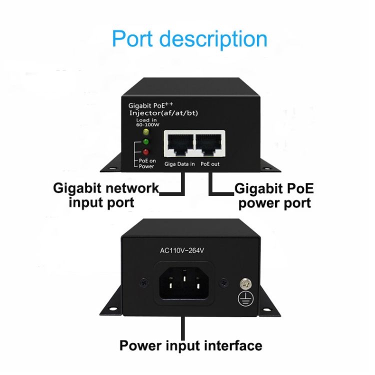 Hi-Power 30W/60W/90W Gigabit P - Poe Injector Gigabit 30W ulasan dan harga