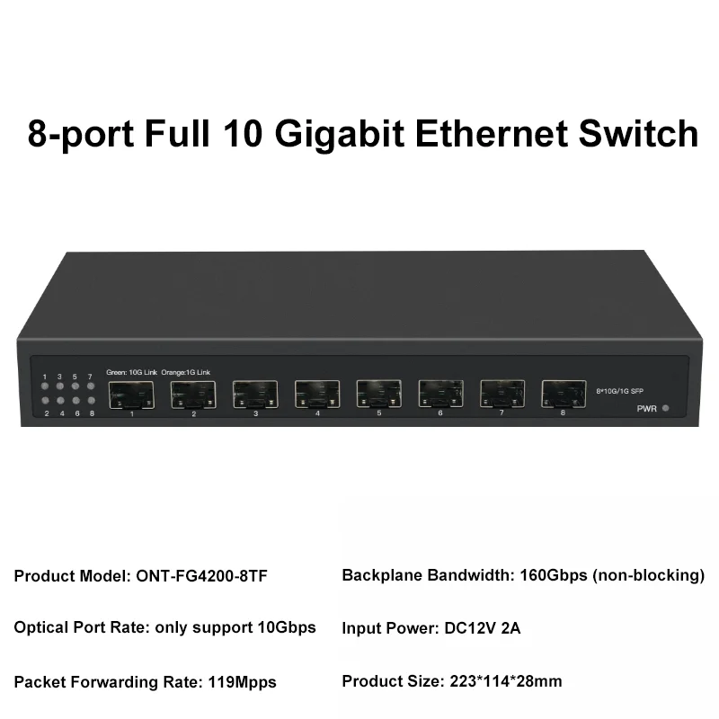 Sakelar Ethernet 8 Port 10G SF - 8 Port 2.5G Switch Unmanaged ulasan dan harga