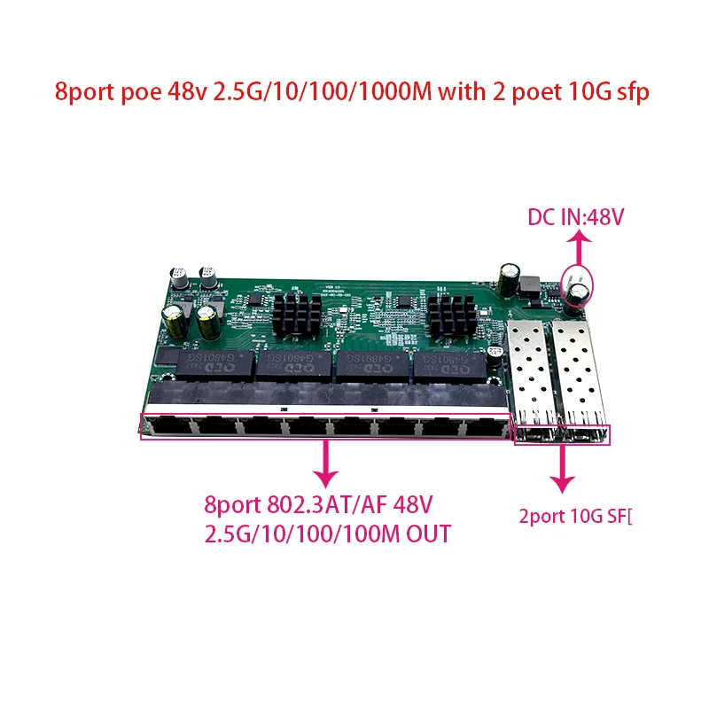 8-port POE 2.5G/10/1000M power - 10G Sfp+ Switch 8 Port ulasan dan harga