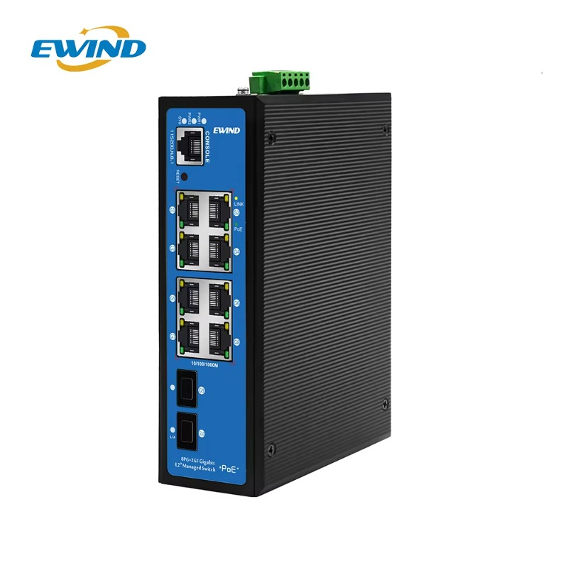 Switch PoE Industri dengan 8 P - Industrial Switch Din Rail Gigabit ulasan dan harga