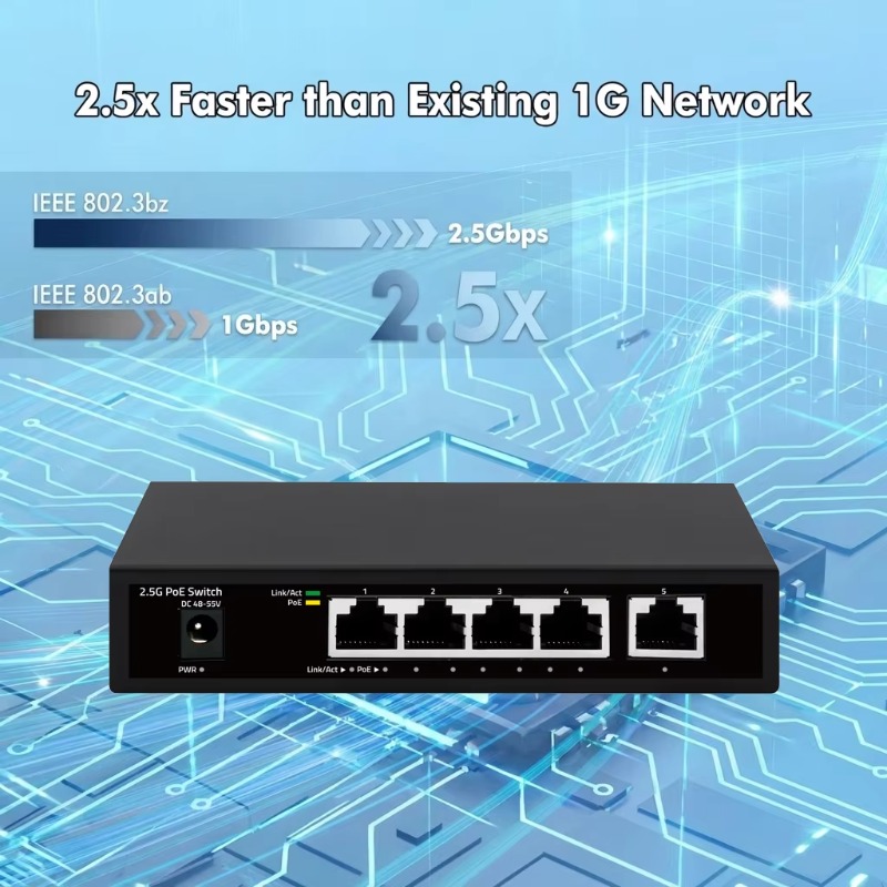 2.5g Poe Switch Tidak Terkelol - Switch 5 Port 2.5G Unmanaged ulasan dan harga