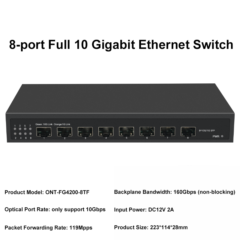 Switch Ethernet 8 Port 10G SFP - 8 Port 2.5G Switch Unmanaged ulasan dan harga