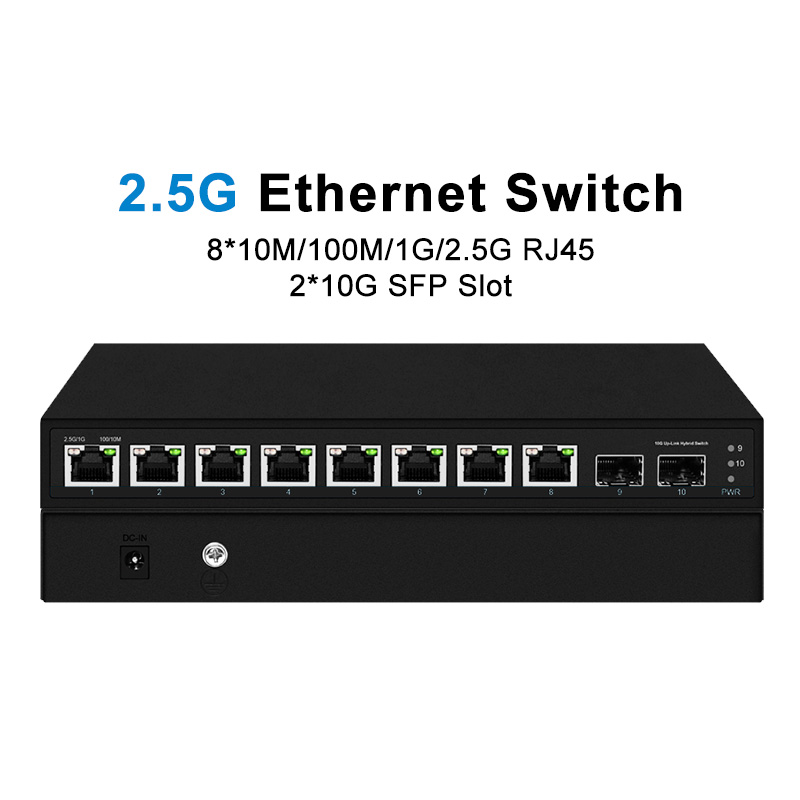 Sakelar Ethernet 2.5G 8-Port 2 - 10G Sfp+ Switch 8 Port ulasan dan harga