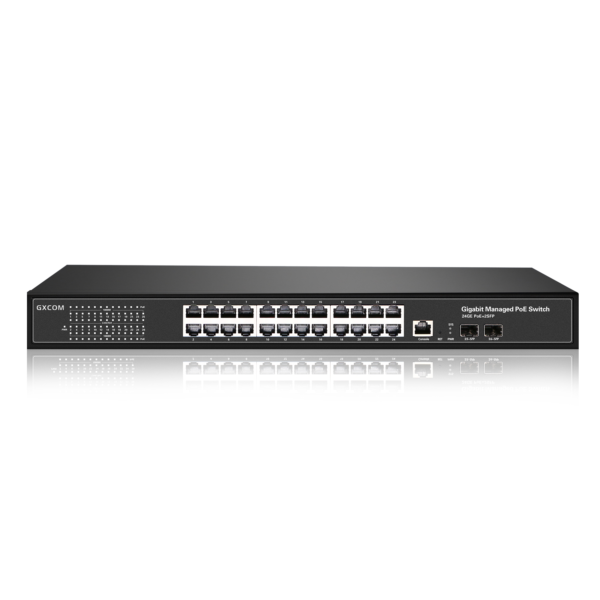 Sakelar PoE Gigabit dengan 24  - Managed Switch 24 Port Gigabit ulasan dan harga