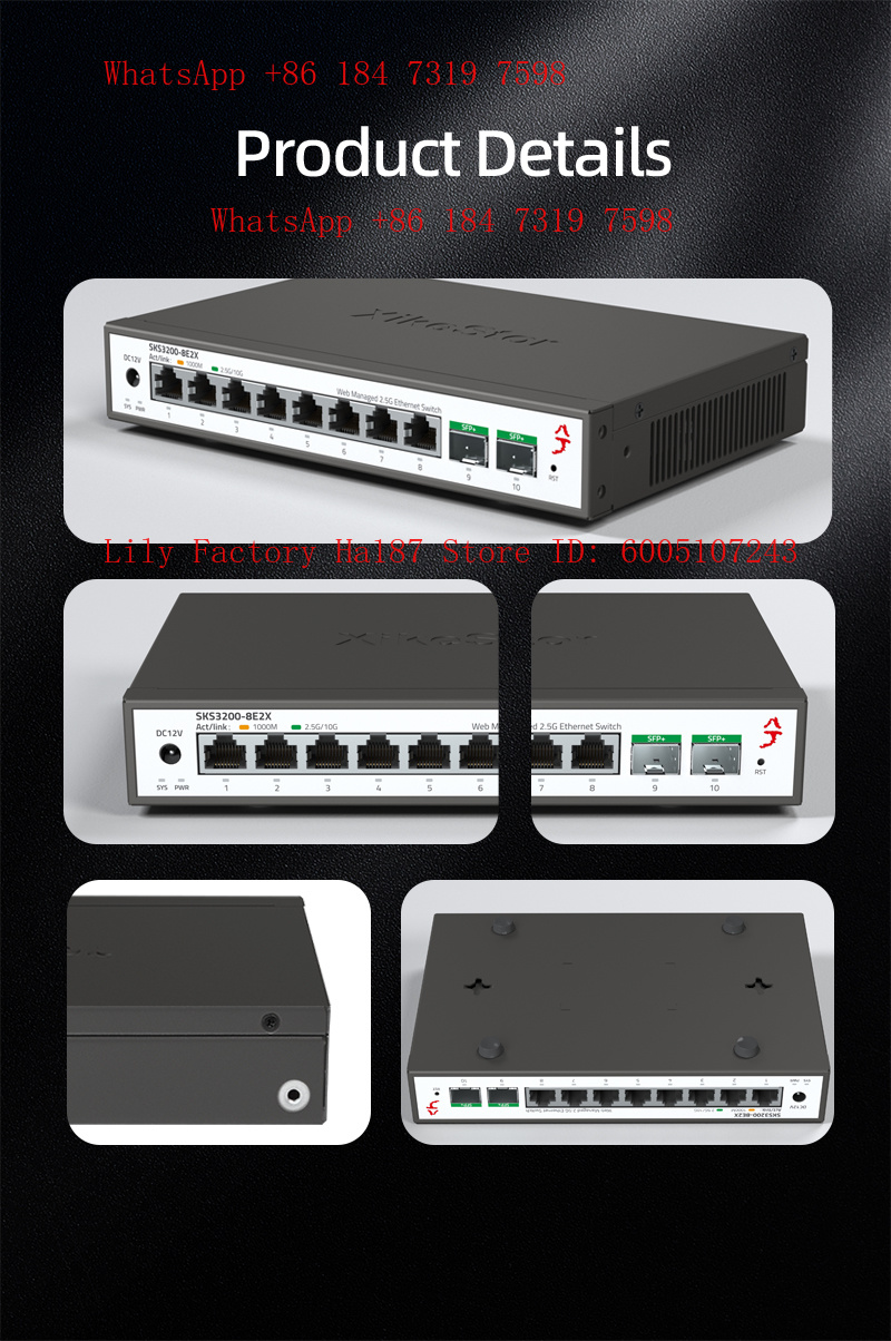 XikeStor 8*2.5G RJ45 2*10G SFP - 10G Sfp+ Switch 8 Port ulasan dan harga