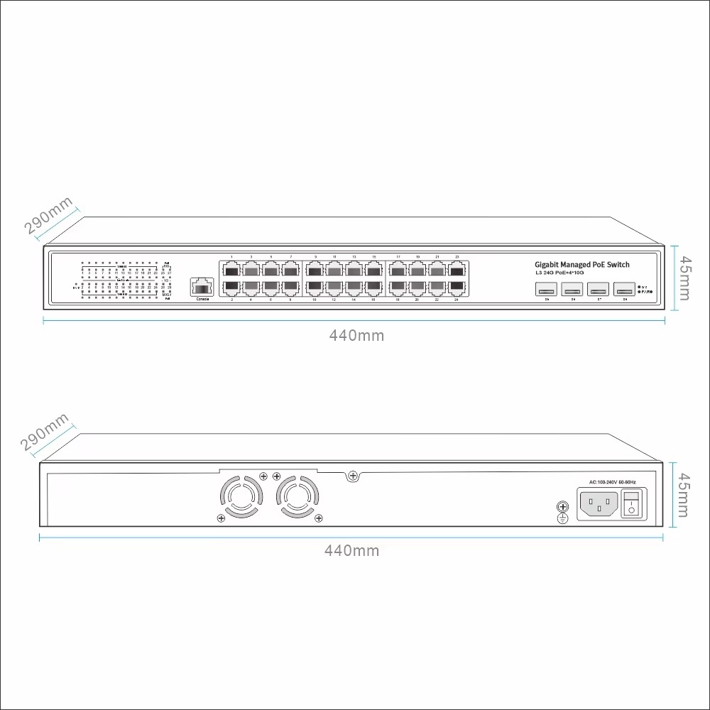 24 Port Gigabit Ethernet RJ45  - Network Switch Rack Mount 1U ulasan dan harga