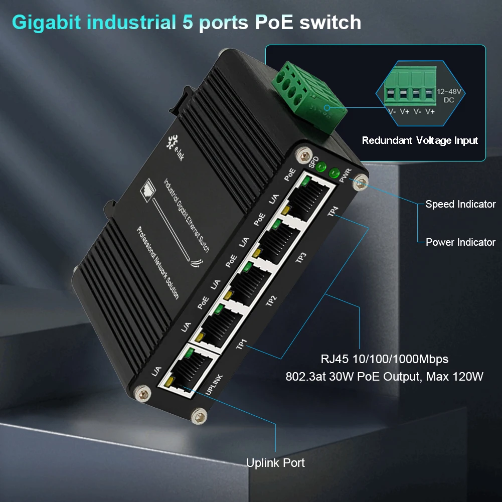 Switch PoE Gigabit Ethernet In - Industrial Switch Din Rail Gigabit ulasan dan harga