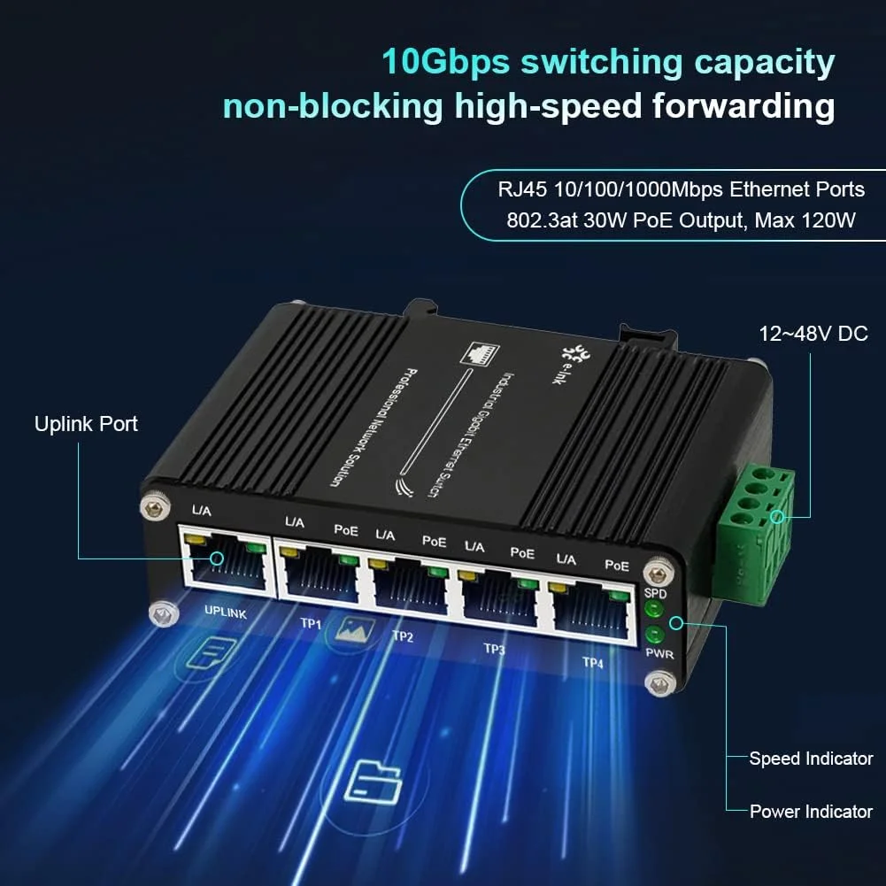 Switch PoE Gigabit Ethernet In - Industrial Switch Din Rail Gigabit ulasan dan harga