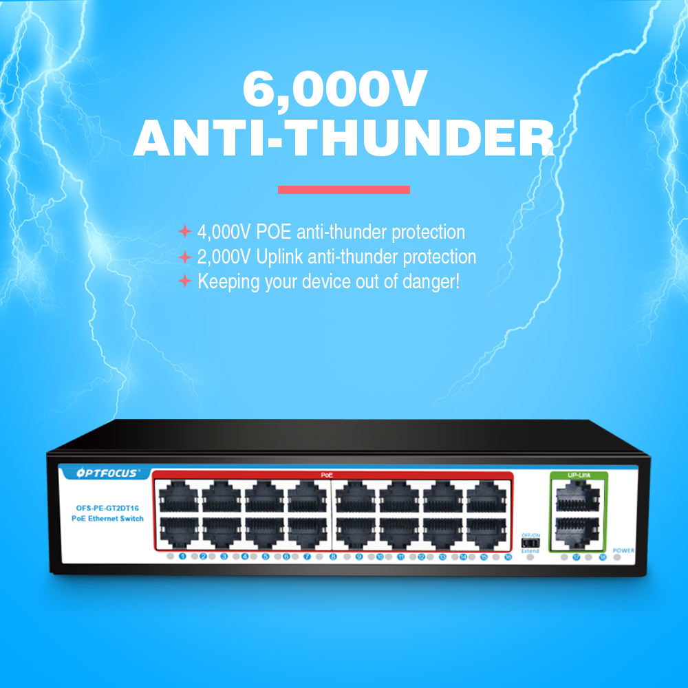 OPTFOCUS 1000M GIGABIT POE Swi - Poe Switch 16 Port 802.3At ulasan dan harga